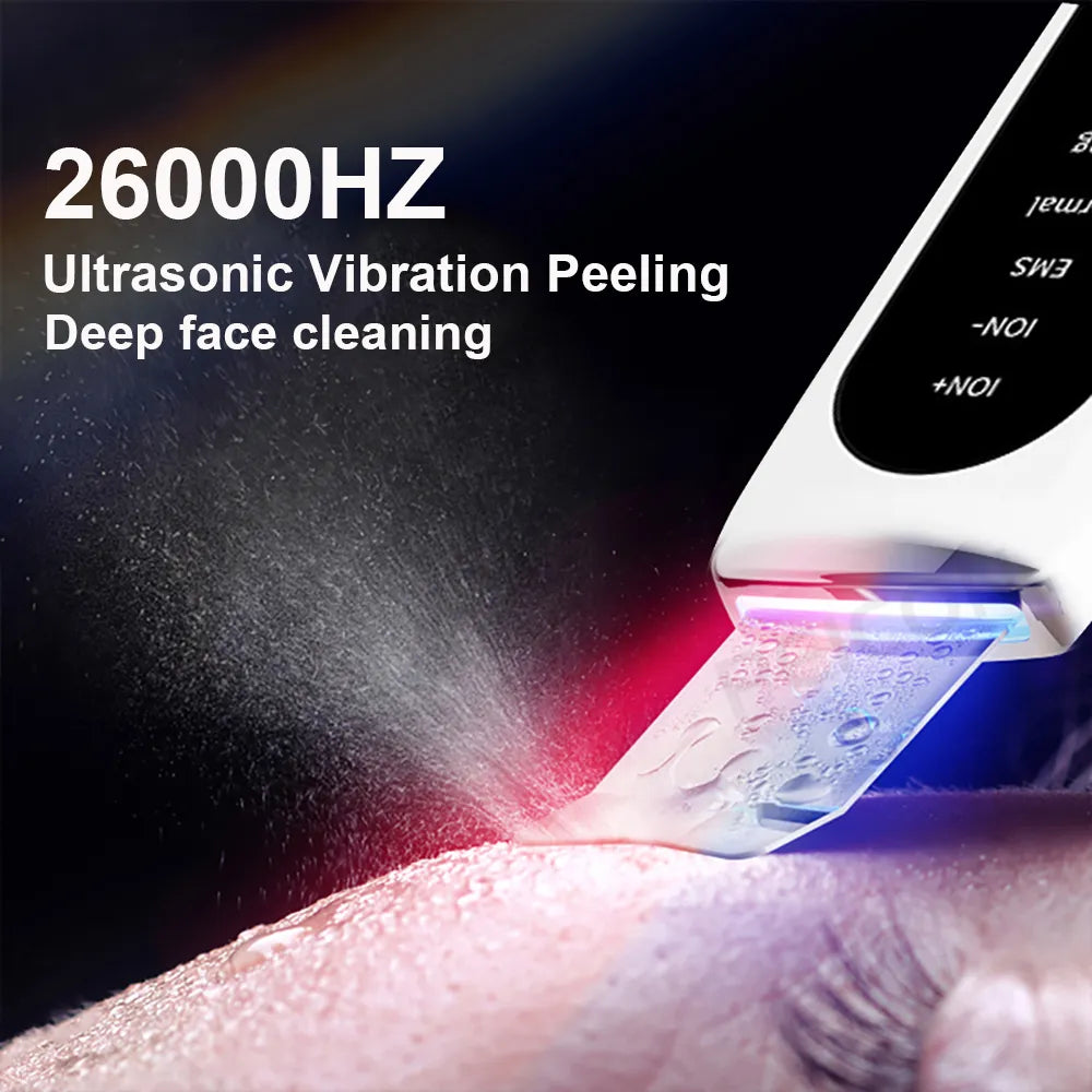 Ultrasonic Skin Scrubber Peeling Blackhead Remover Deep Face Cleaning