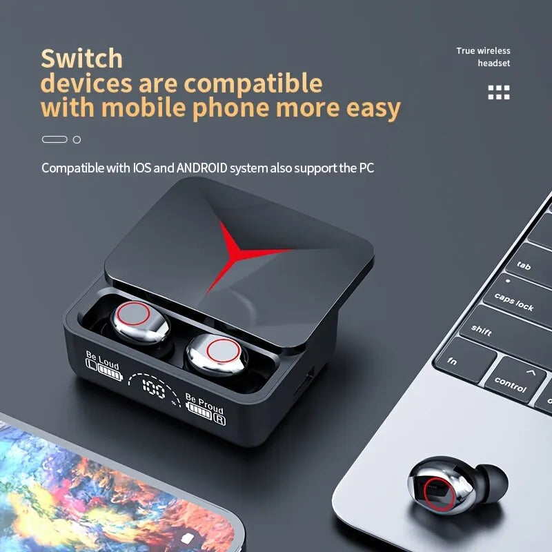 Original TWS M90 Wireless Headphones Sliding Cover Gaming Earphone Bluetooth 5.3 Sport Earbuds Music Headsets For Iphone Xiaomi